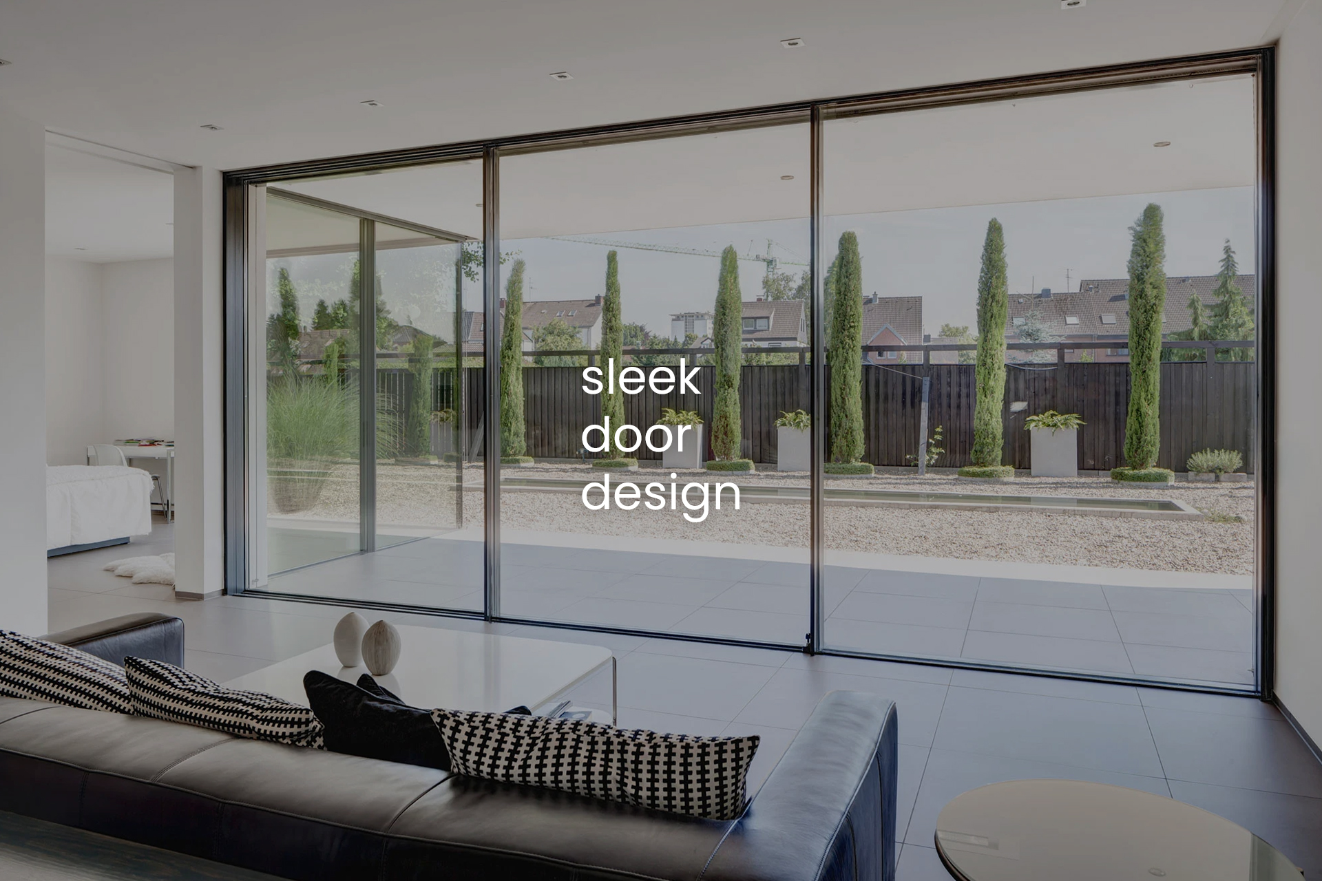 sleek sliding door
