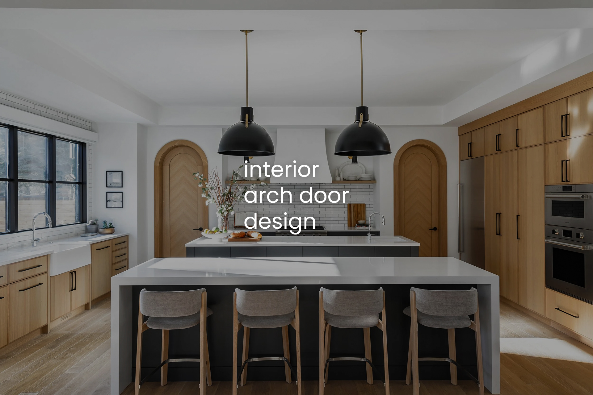 interior arch wood door