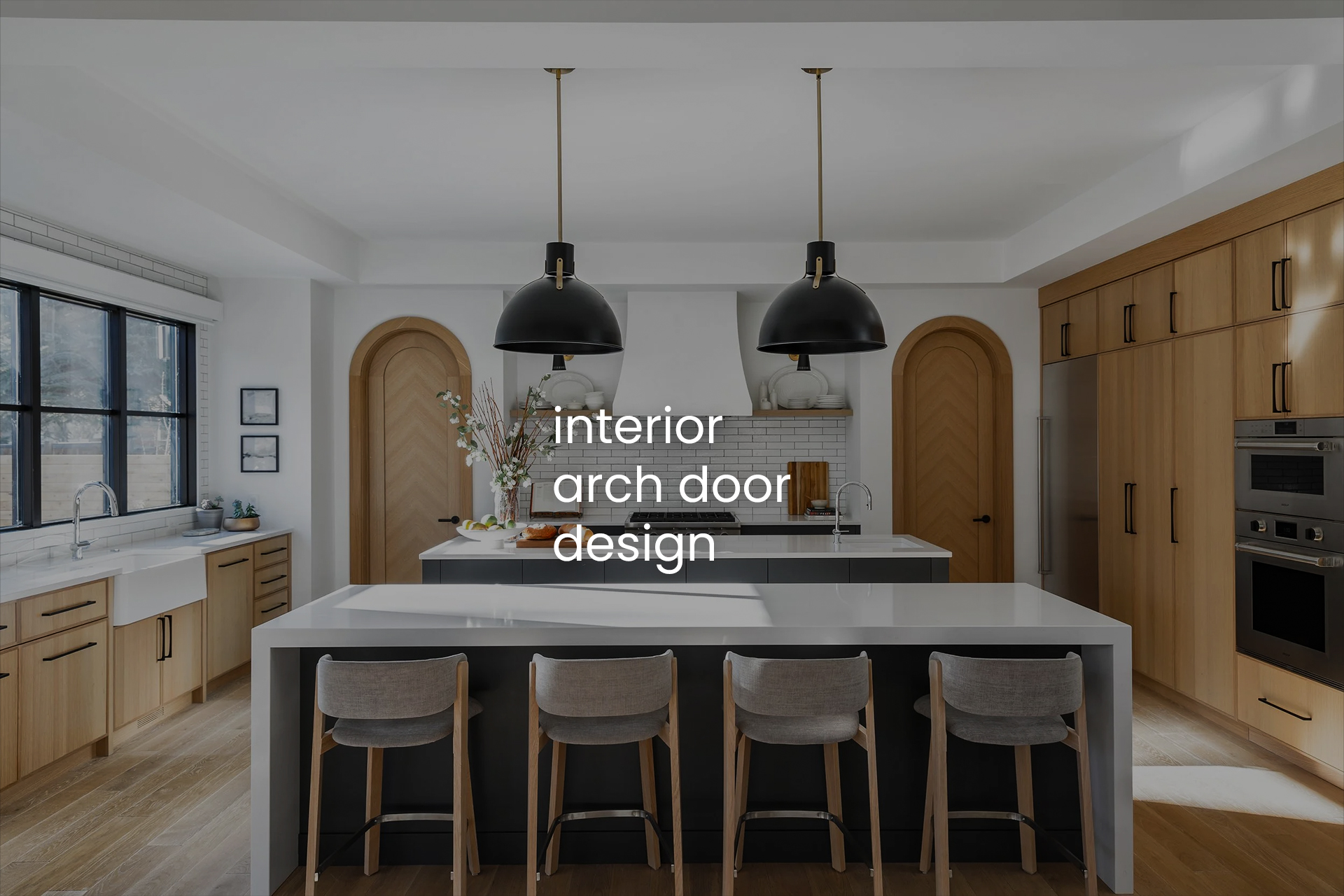 interior arch wood door